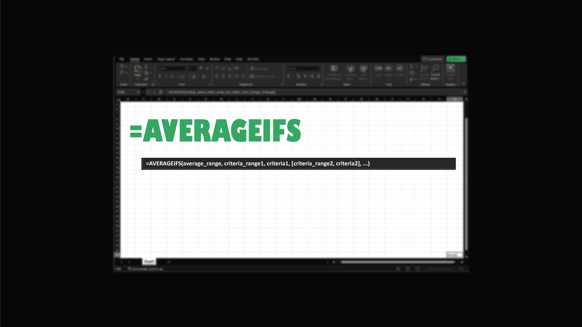AVERAGEIFS function in Excel determining the average sales for a product - Business Analyst Tools