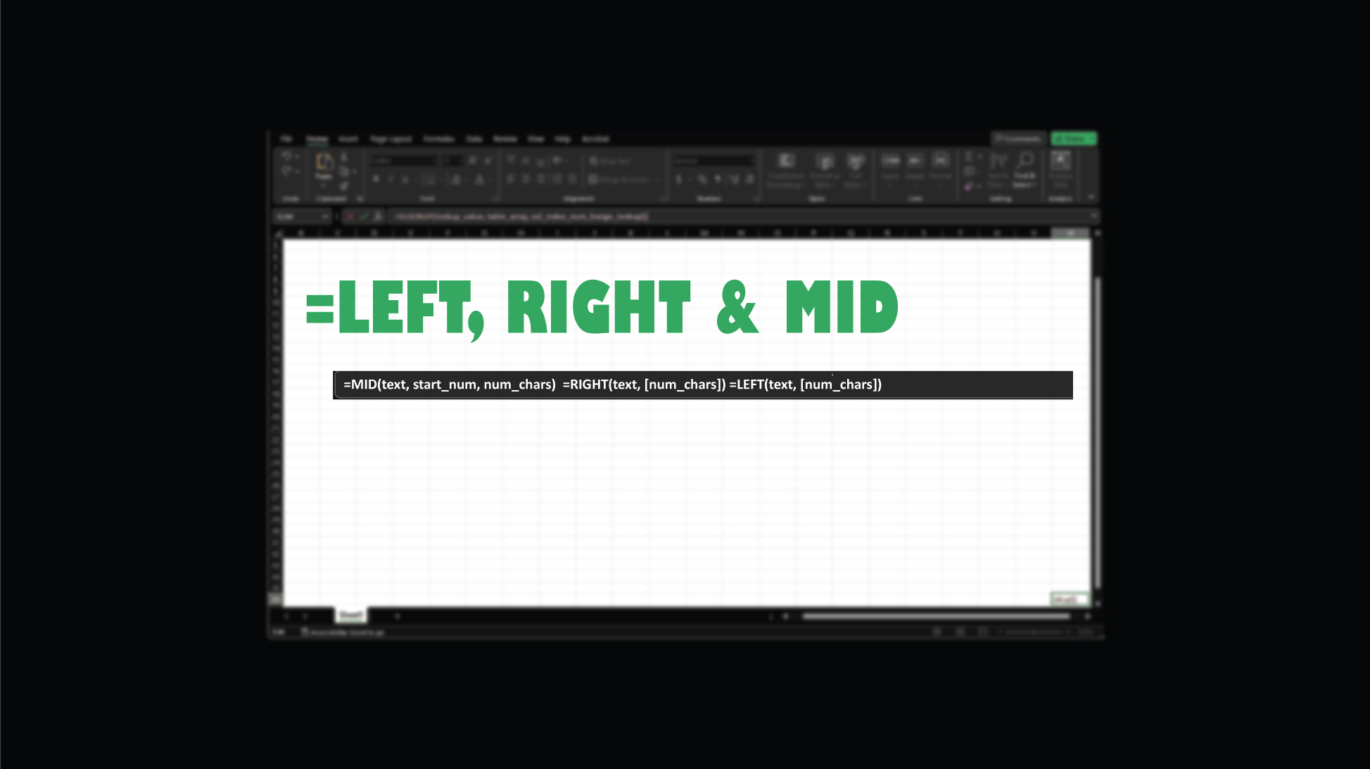 Extracting text using LEFT, RIGHT, and MID functions in Excel - Business Data Analysis Skills